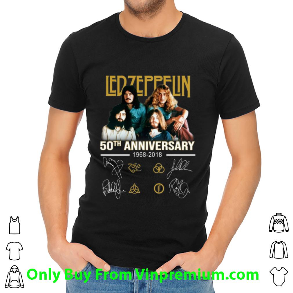 Great 50th Anniversary Ledzeppelin 1968-2018 Signatures shirt