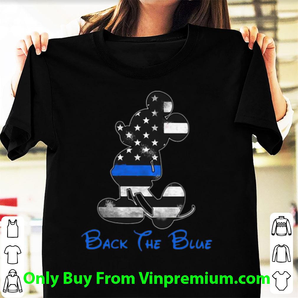 Original Mickey Mouse Back The Blue Flag shirt