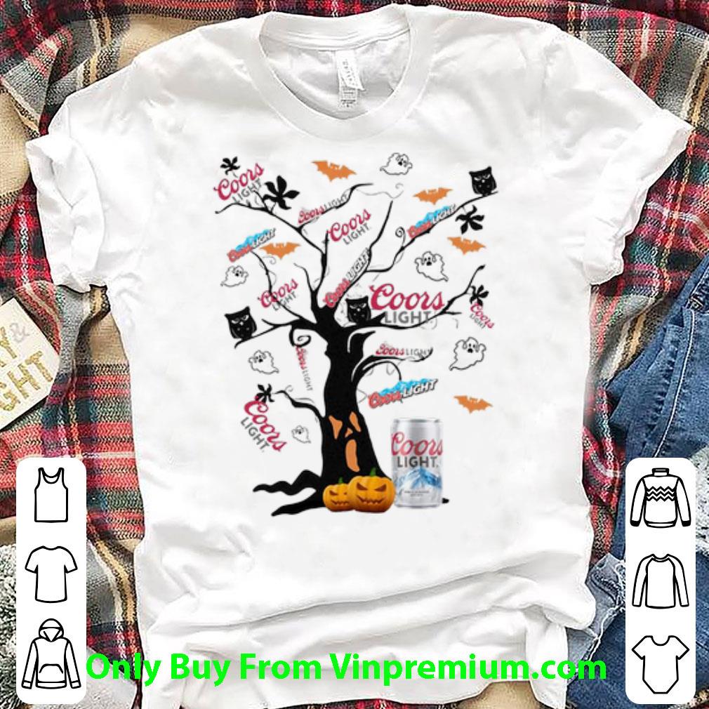 Official Coors Light Pumpkin Boo Ghost Tree Halloween shirt