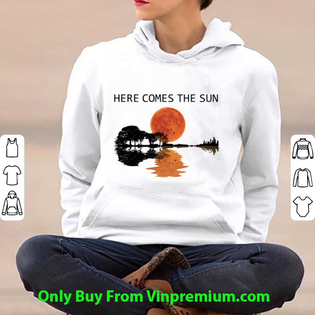808f7db1 premium guitar lake here comes the sun sunset shirt 4 - Premium Guitar Lake Here Comes The Sun Sunset shirt