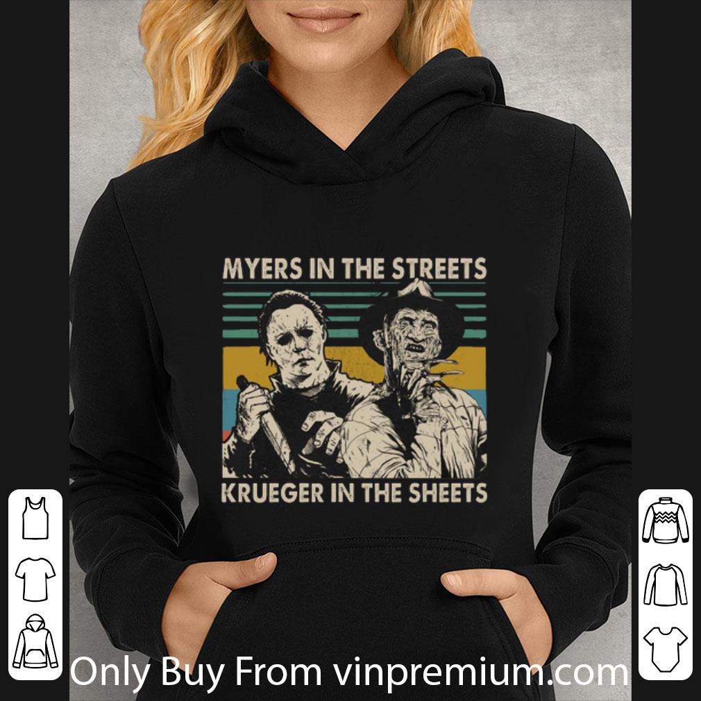 8743083b great myers in the streets krueger in the sheets vintage shirt 4 - Great Myers In The Streets Krueger In The Sheets Vintage shirt