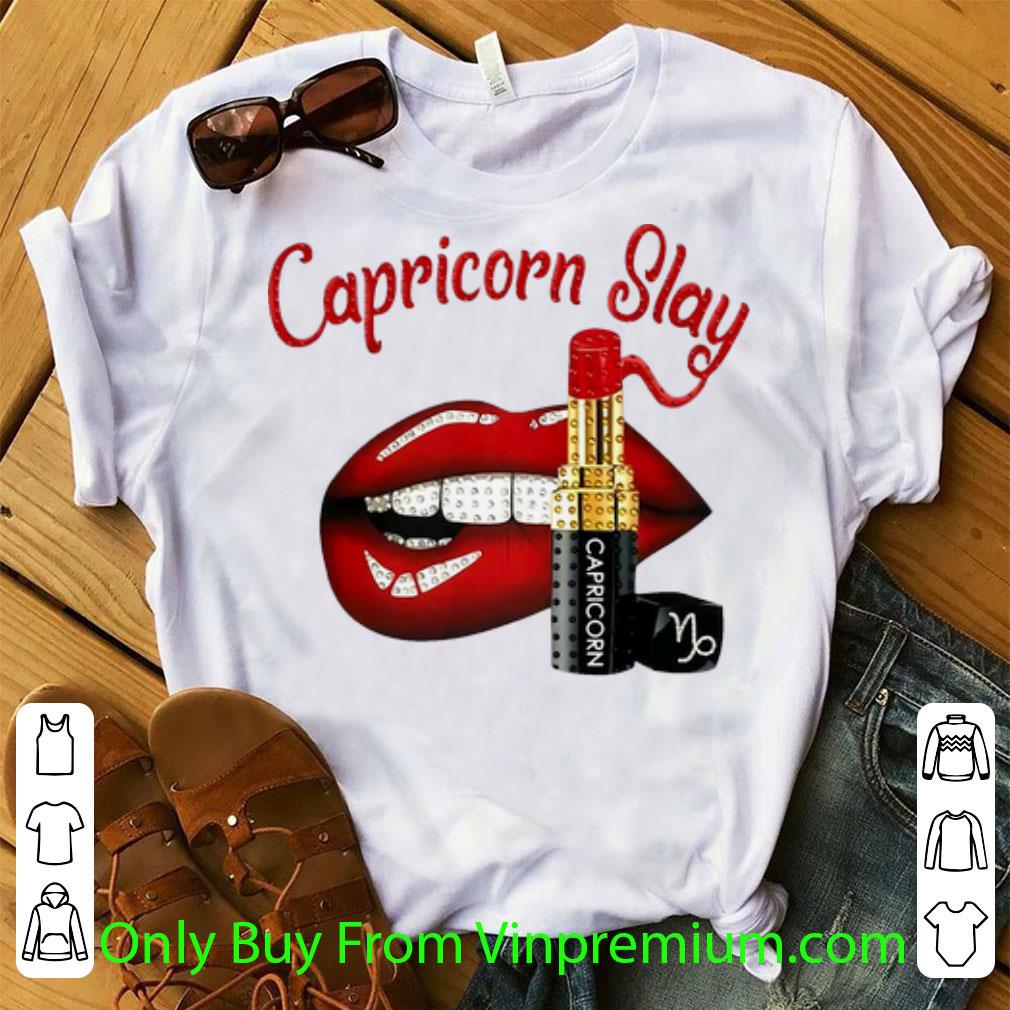 Official Lip And Lipstick Capricorn Slay shirt