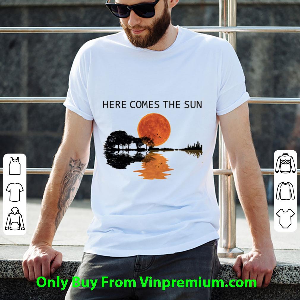 Premium Guitar Lake Here Comes The Sun Sunset shirt