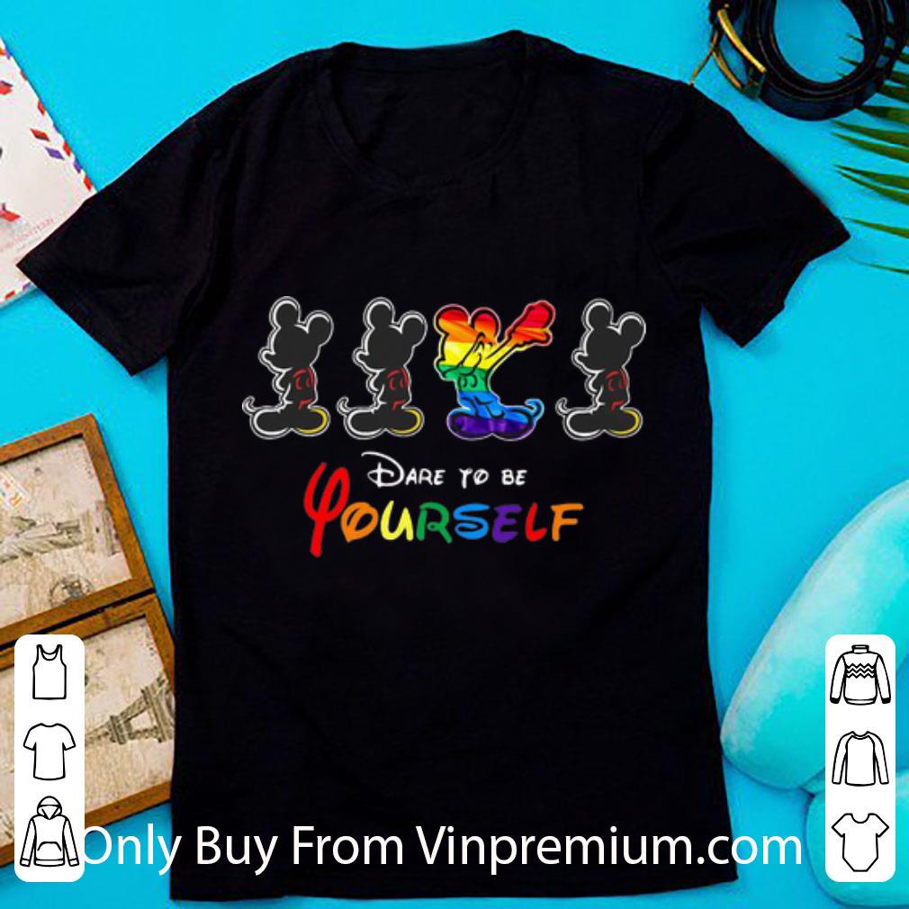 Top LGBT Mickey Mouse Dare To Be Yourself shirt
