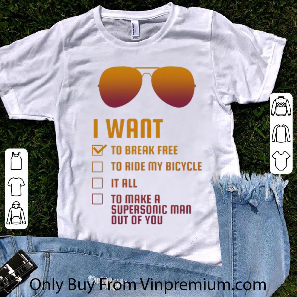 Great Freddie Mercury I Want To Break Free To Ride My Bicycle It Rall shirt