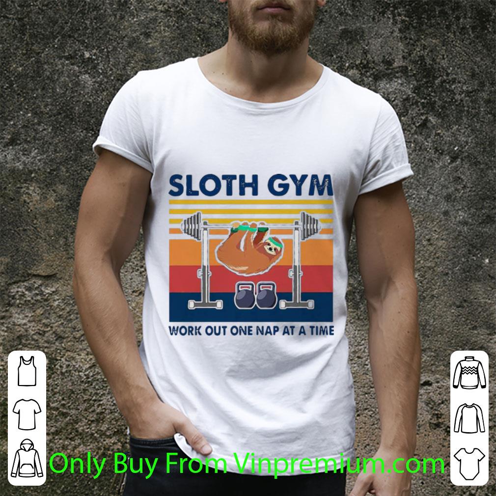 Nice Vintage Sloth Gym Work Out One Nap At A Time shirt