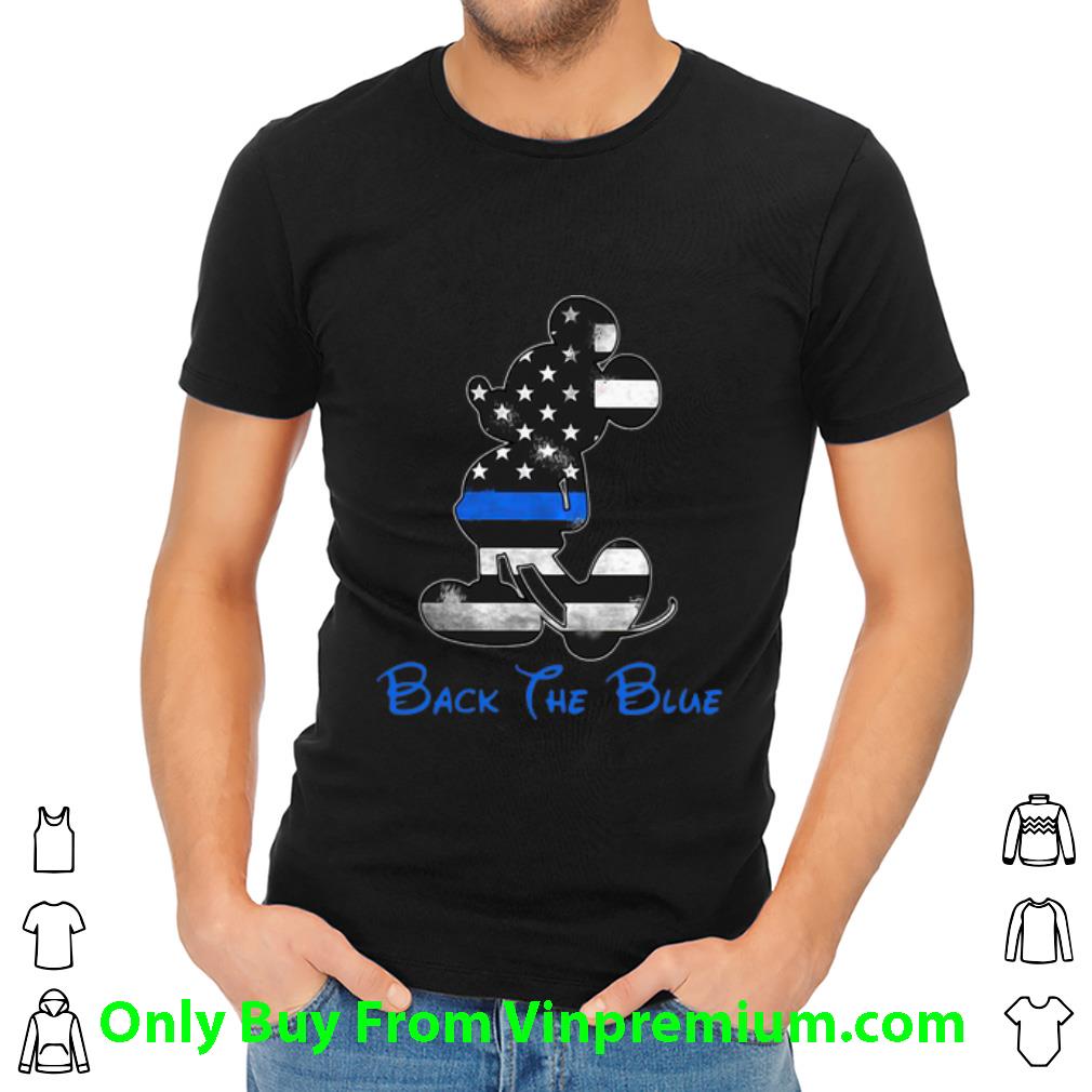 Original Mickey Mouse Back The Blue Flag shirt