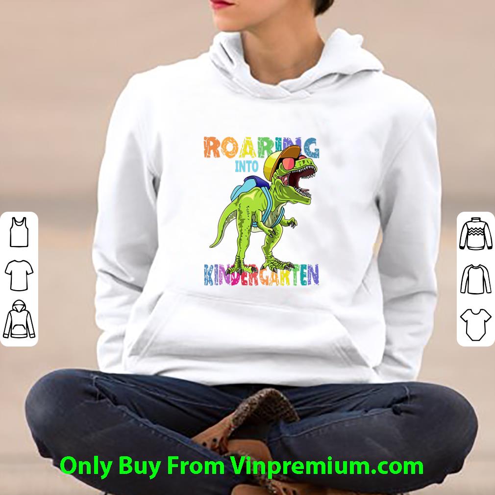 d4fcce82 original dinosaur t rex roaring into kindergarten shirt 4 - Original Dinosaur T-rex Roaring Into Kindergarten shirt