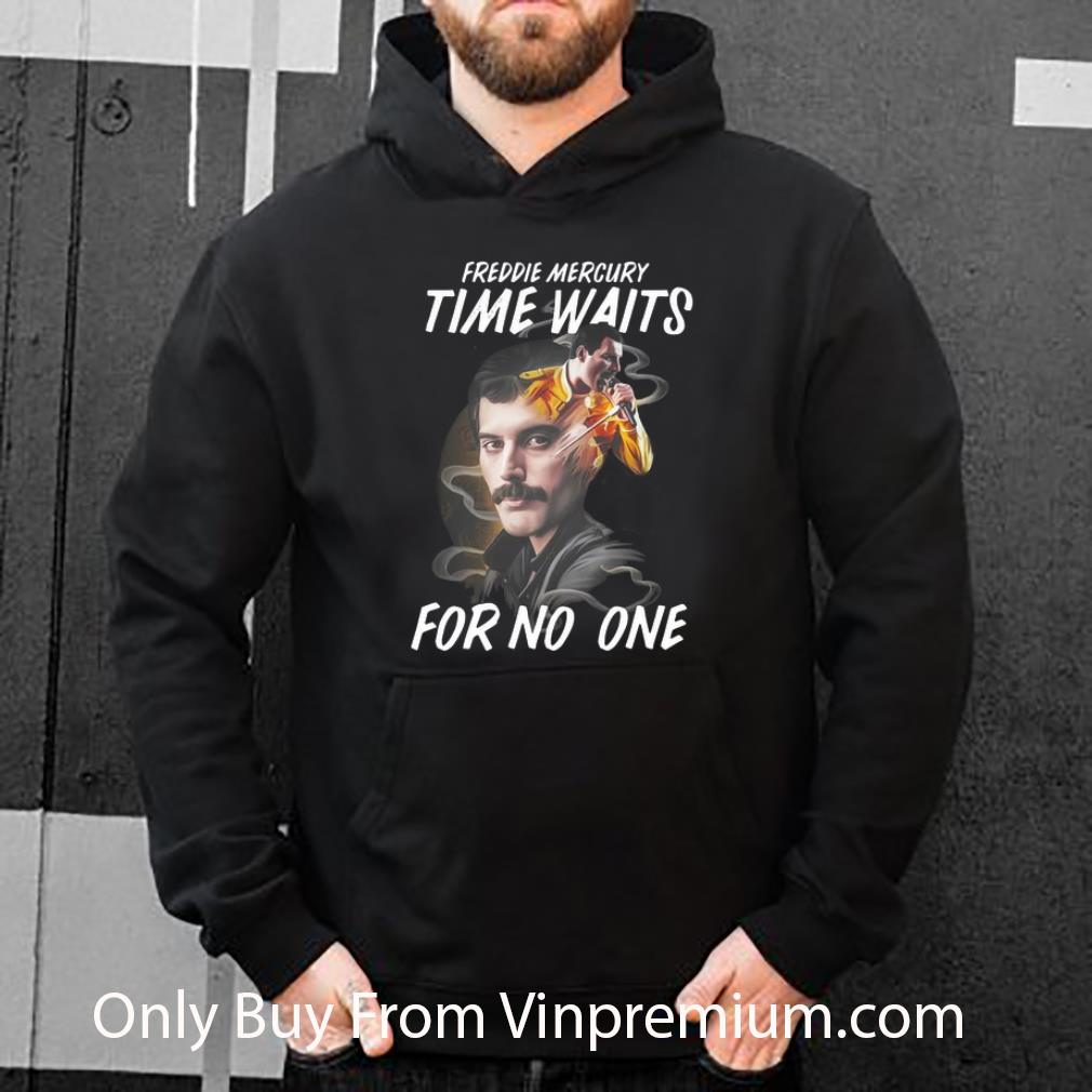 e2d925d1 hot freddie mercury time waits for no one shirt 4 - Hot Freddie Mercury Time Waits For No One shirt