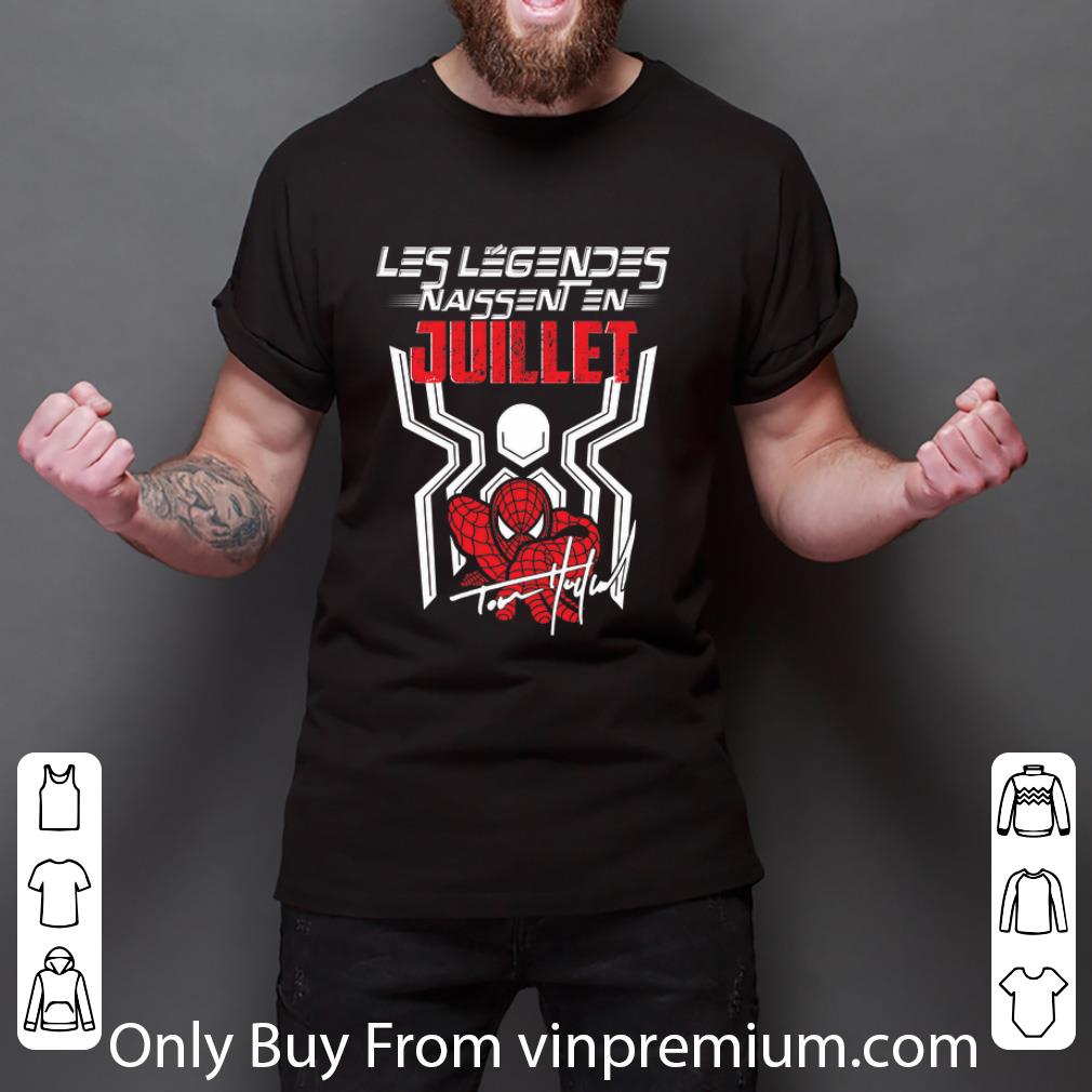 Hot Spiderman Les Legendes Naissent En Juilllet Signature shirt