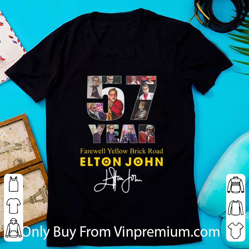 Official 57 Years Farewell Yellow Brick Road Elton John Signature shirt