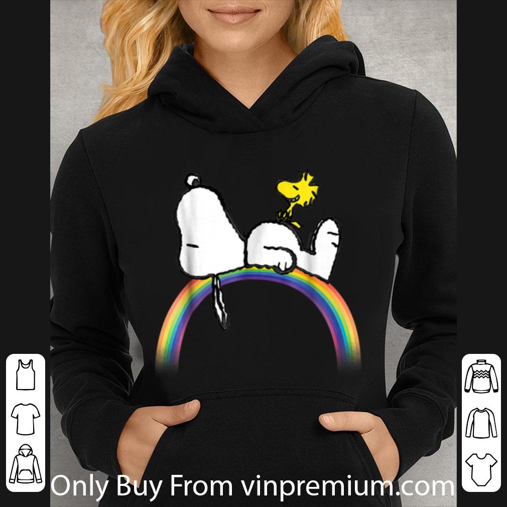 00fadd11 original peanuts snoopy woodstock rainbow shirt 4 - Original Peanuts Snoopy Woodstock rainbow shirt