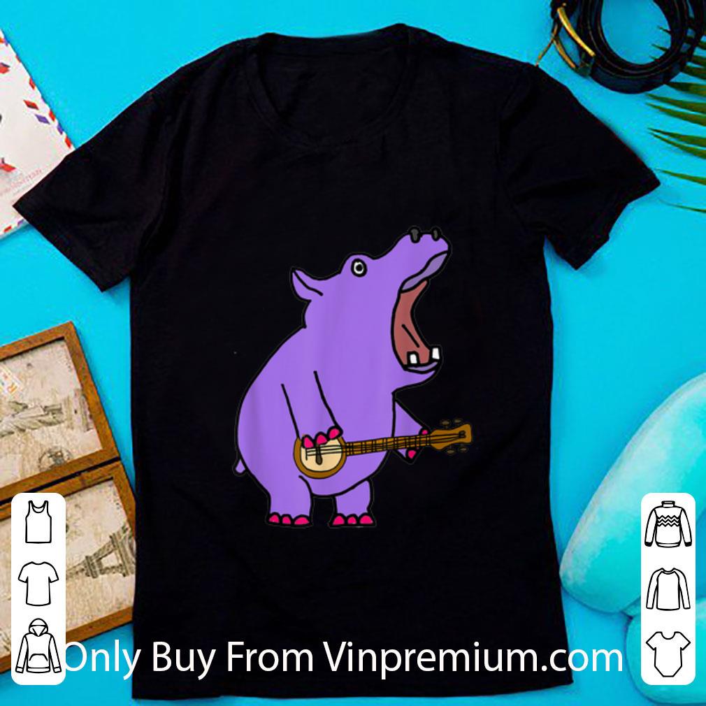Official Purple Hippopotamus Playing Banjo shirt