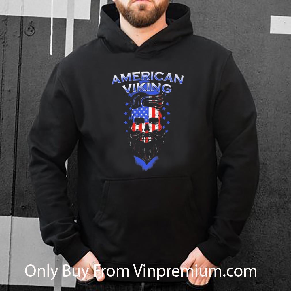 c3049307 hot skull american flag viking shirt 4 - Hot Skull American Flag Viking shirt