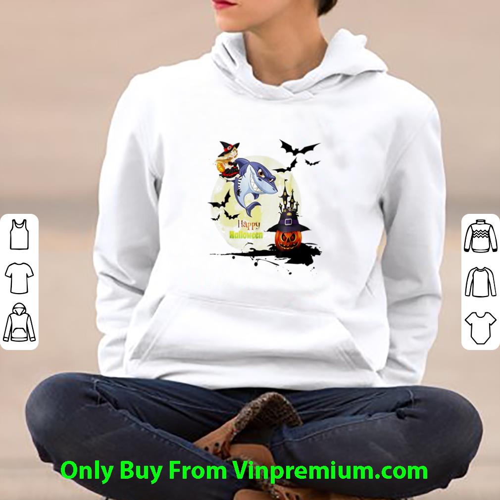 dc6ab54b original witch riding shark happy halloween on the moon shirt 4 - Original Witch Riding Shark Happy Halloween On The Moon shirt