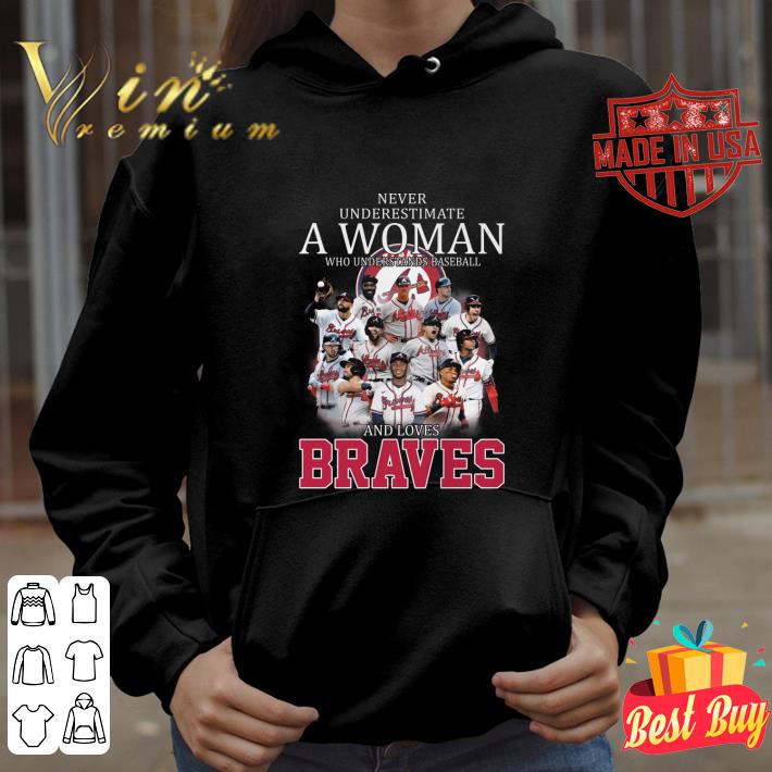 Premium Never underestimate a woman who understands baseball and loves Braves shirt 02698f76 premium never underestimate a woman who understands baseball and loves braves shirt 4 - Premium Never underestimate a woman who understands baseball and loves Braves shirt