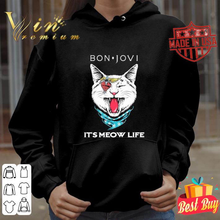57481f6f official it s meow life cat mashup bon jovi shirt 4 - Official It's Meow Life Cat mashup Bon Jovi shirt