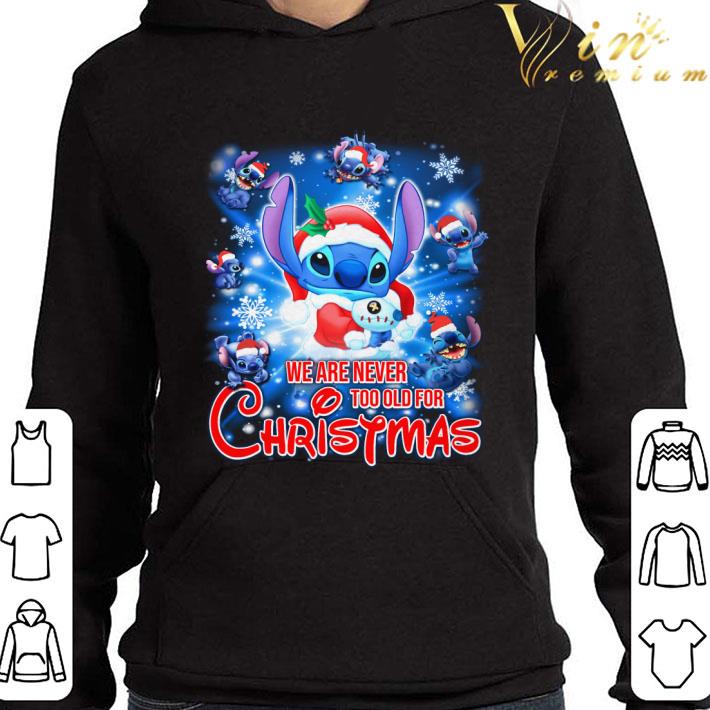 63b322a3 stitch we are never too old for christmas shirt 4 - Stitch we are never too old for Christmas shirt