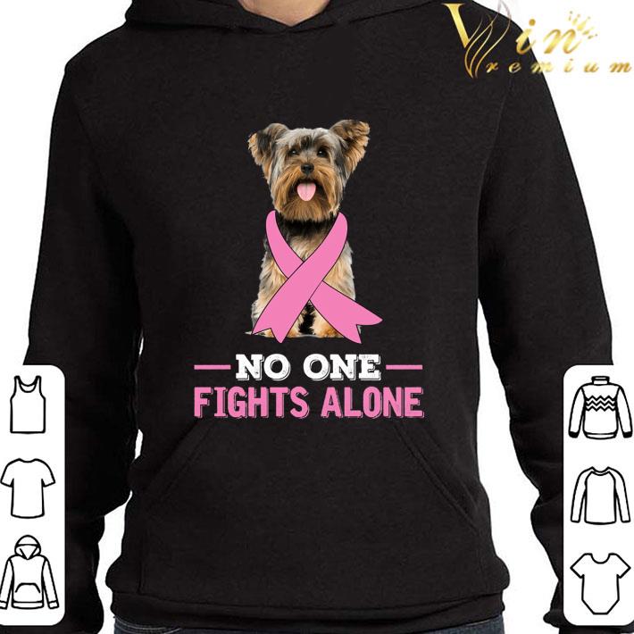 68207b7e yorkshire terrier breast cancer no one fights alone shirt 4 - Yorkshire Terrier Breast Cancer No One Fights Alone shirt