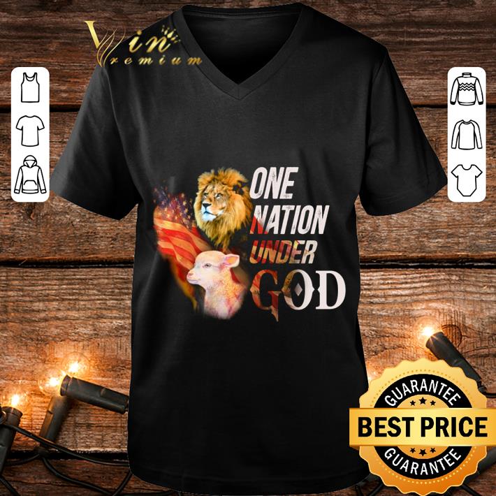Hot Lion and sheep One nation under god American flag shirt 8f8f20ff hot lion and sheep one nation under god american flag shirt 4 - Hot Lion and sheep One nation under god American flag shirt