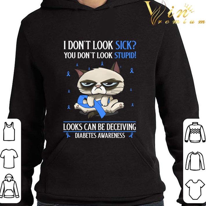 9b607f70 grumpy cat looks can be deceiving diabetes awareness shirt 4 - Grumpy Cat Looks Can Be Deceiving Diabetes Awareness shirt