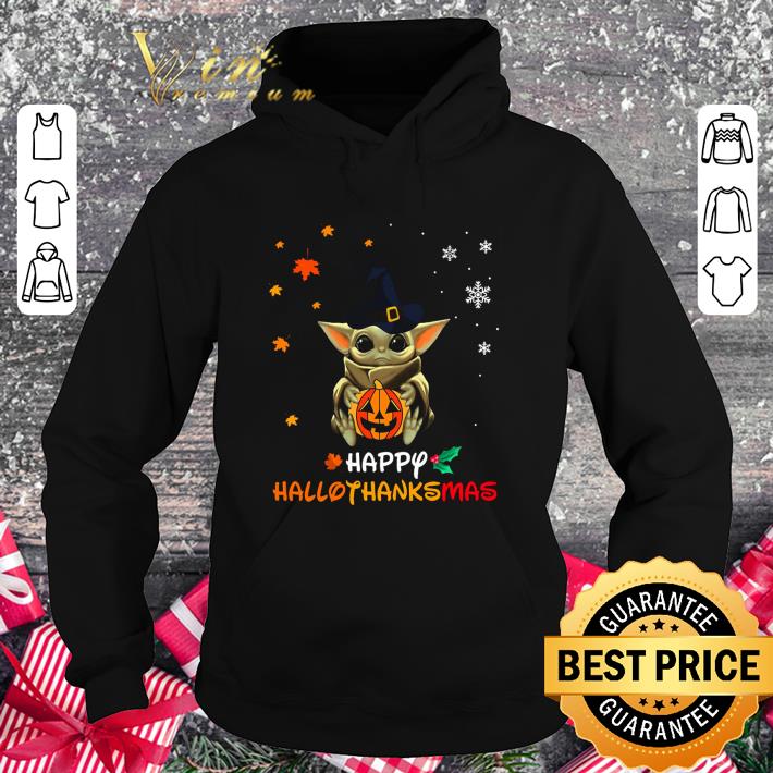 c4392393 awesome witch baby yoda hug pumpkin happy hallothanksmas shirt 4 - Awesome Witch Baby Yoda hug pumpkin Happy HalloThanksMas shirt