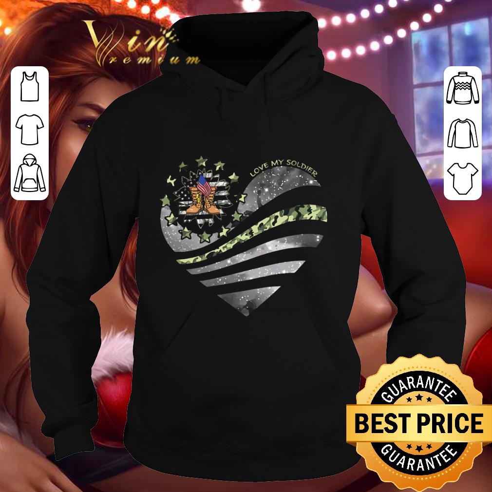 dbf5cbf7 heart american flag love my soldier shirt 4 - Heart American flag love my soldier shirt