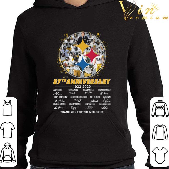 000f0e7b pittsburgh steelers 87th anniversary 1933 2020 signature thank you for the memories shirt 4 - Pittsburgh Steelers 87th anniversary 1933-2020 signature thank you for the memories shirt