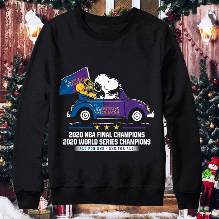 19ca41a8 funny snoopy woodstock lakers 2020 champions nba final and world series shirt 4 - Funny Snoopy Woodstock Lakers 2020 Champions NBA Final and World Series shirt