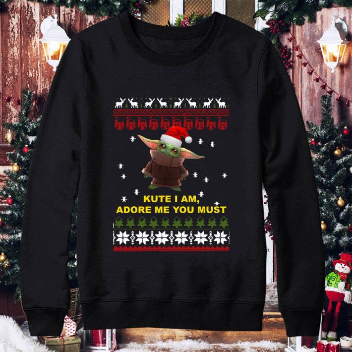 1c812af9 premium star wars baby yoda kute i am adore me you must ugly christmas shirt 4 - Premium Star Wars Baby Yoda Kute I am Adore Me You Must Ugly Christmas shirt