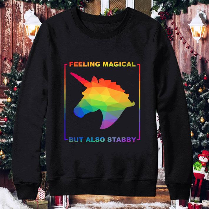 2a4b21a9 premium rainbow unicorn feeling magical but also stabby lgbt shirt 4 - Premium Rainbow Unicorn Feeling Magical But Also Stabby LGBT shirt
