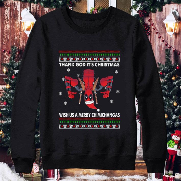 Premium Deadpool Thank God It's Christmas Wish Us A Merry Chimichangas Ugly shirt 45fd79fa premium deadpool thank god it s christmas wish us a merry chimichangas ugly shirt 4 - Premium Deadpool Thank God It's Christmas Wish Us A Merry Chimichangas Ugly shirt