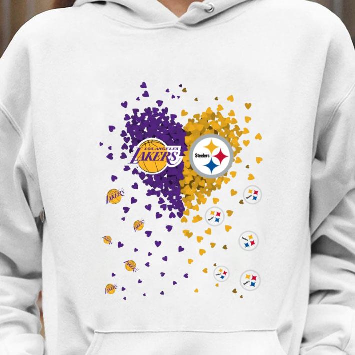 4781ae20 best los angeles lakers pittsburgh steelers tiny shape heart shirt 4 - Best Los Angeles Lakers Pittsburgh Steelers Tiny Shape Heart shirt