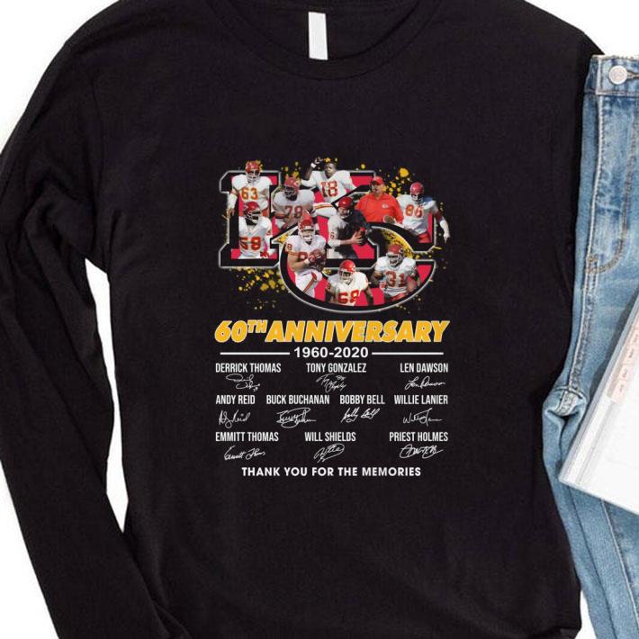 Premium Kansas City Chiefs 60th anniversary 1960-2020 signatures thank you for the memories shirt 60e6e5e0 premium kansas city chiefs 60th anniversary 1960 2020 signatures thank you for the memories shirt 4 - Premium Kansas City Chiefs 60th anniversary 1960-2020 signatures thank you for the memories shirt