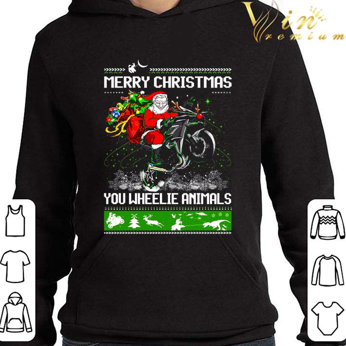 Hot Santa Claus Riding Motorcycle Merry Christmas You Wheelie Animals Ugly shirt 80f634ad hot santa claus riding motorcycle merry christmas you wheelie animals ugly shirt 4 - Hot Santa Claus Riding Motorcycle Merry Christmas You Wheelie Animals Ugly shirt
