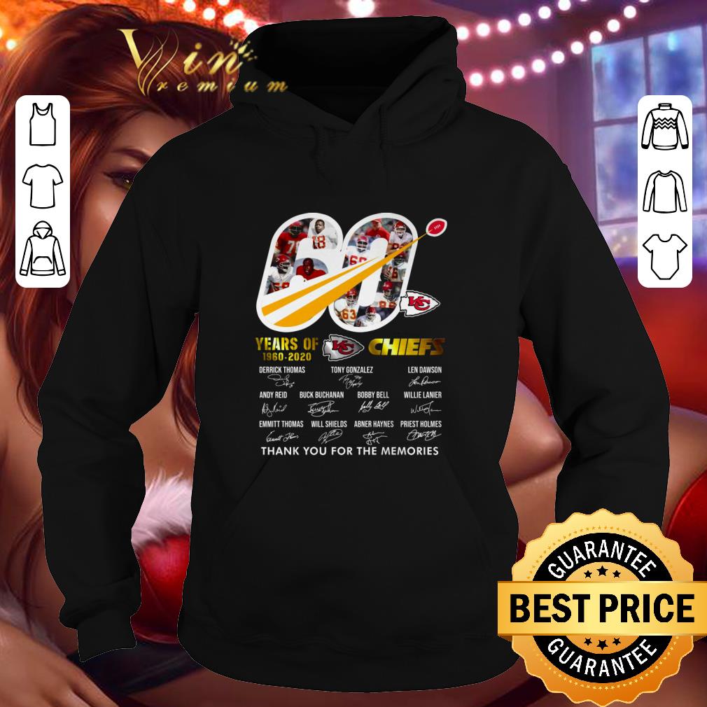 b49b64c1 awesome 60 years of 1960 2020 kc chiefs thank you for the memories shirt 4 - Awesome 60 years of 1960-2020 KC Chiefs thank you for the memories shirt