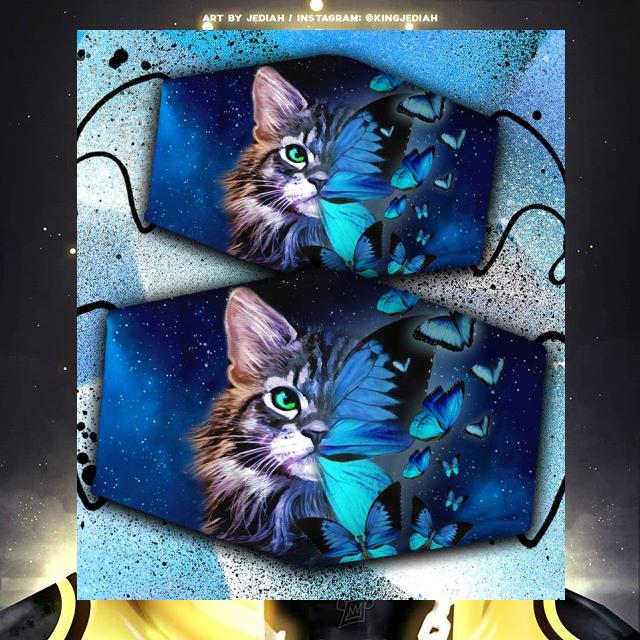Cat and butterflies face mask b6d0f65e cat and butterflies face mask 4 - Cat and butterflies face mask