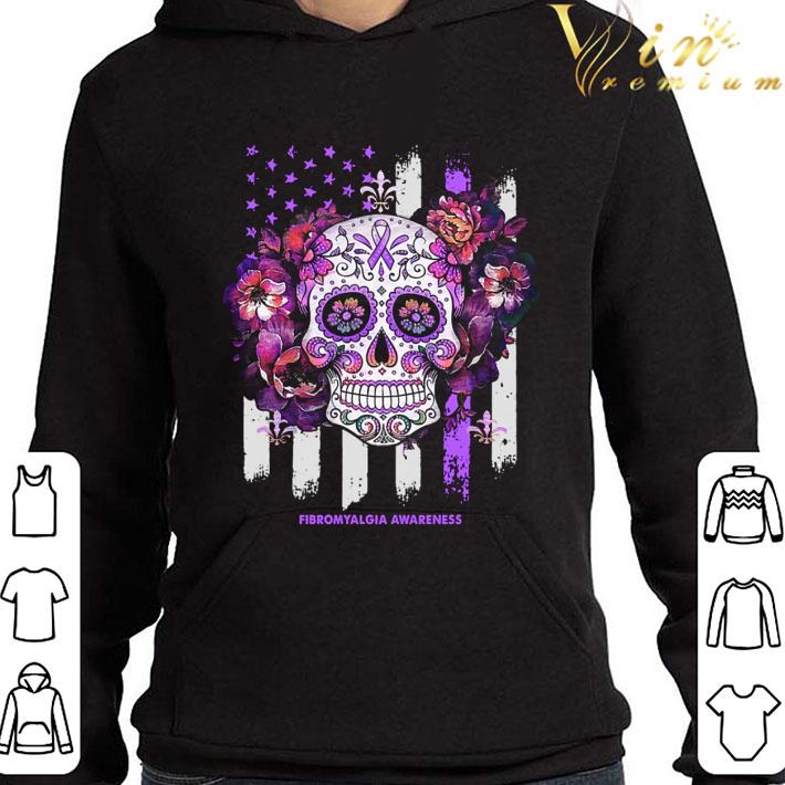 Sugar Skull Fibromyalgia Awareness American Flag shirt dccee737 sugar skull fibromyalgia awareness american flag shirt 4 - Sugar Skull Fibromyalgia Awareness American Flag shirt