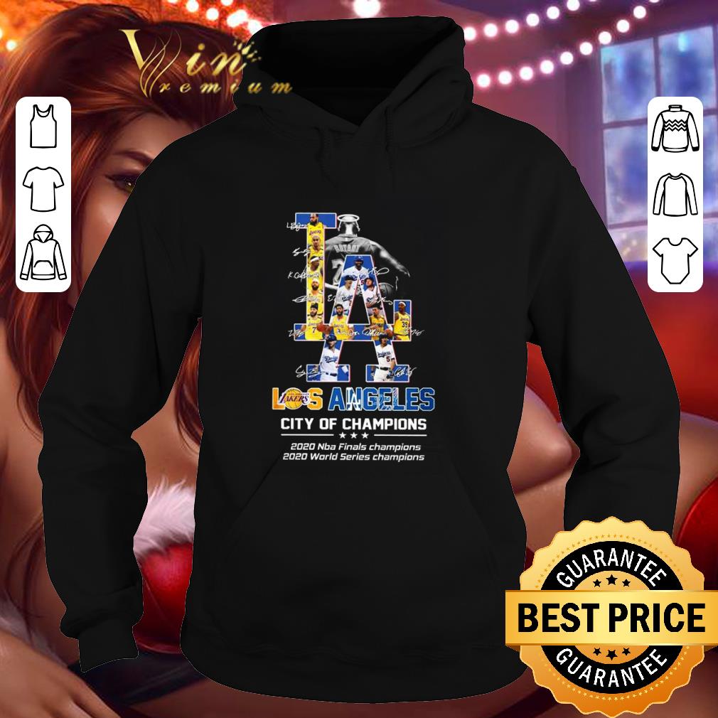 e325290c official signatures dodgers lakers los angeles city of champions 2020 nba mlb shirt 4 - Official Signatures Dodgers Lakers Los Angeles city of champions 2020 NBA MLB shirt