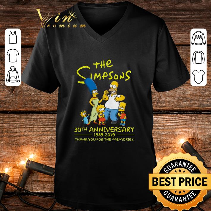 07c5d930 best the simpsons tv series 30th anniversary 1989 2019 thank you for the memories shirt 4 - Best The Simpsons TV Series 30th Anniversary 1989-2019 Thank You For The Memories shirt