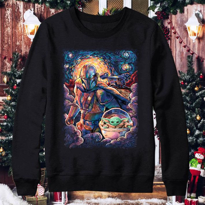 Star Wars The Mandalorian & The Child Starry Night Style shirt 25704e9e star wars the mandalorian the child starry night style shirt 4 - Star Wars The Mandalorian & The Child Starry Night Style shirt