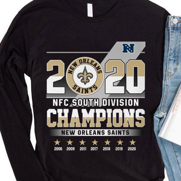 289c792f hot 2006 2020 nfc south division champions new orleans saints shirt 4 - Hot 2006 2020 NFC South Division Champions New Orleans Saints shirt