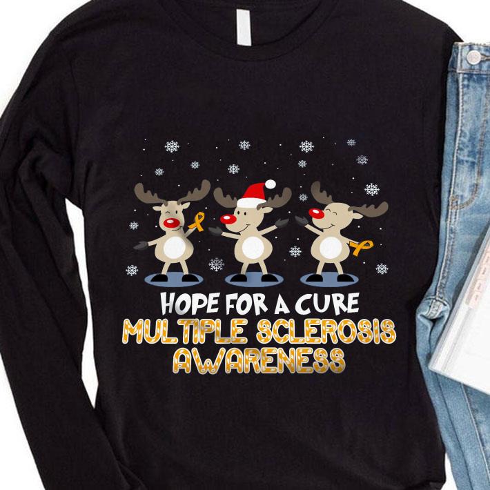 3061483d funny reindeer hope for a cure multiple sclerosis awareness christmas shirt 4 - Funny Reindeer Hope For A Cure Multiple Sclerosis Awareness Christmas shirt