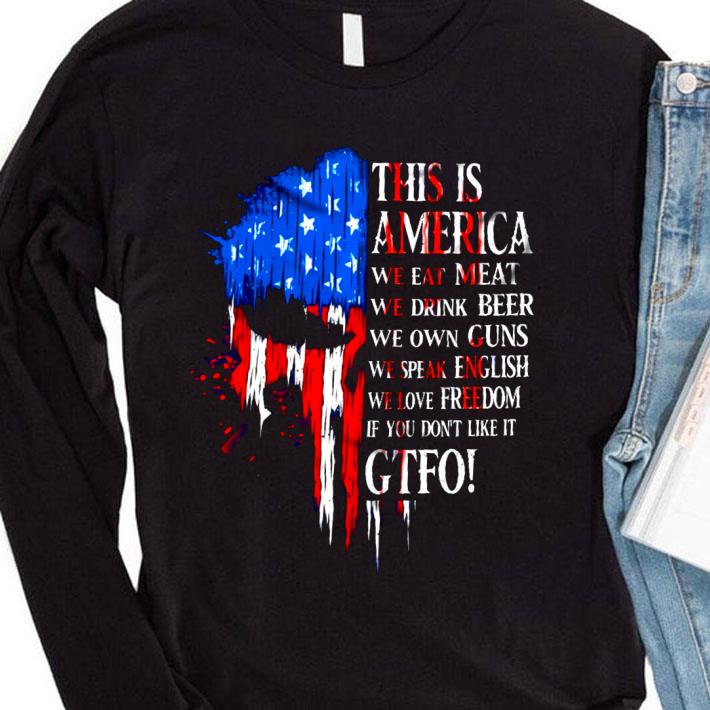 Hot America Skull This Is America We Eat Meat We Drink Beer shirt 31efcdee hot america skull this is america we eat meat we drink beer shirt 4 - Hot America Skull This Is America We Eat Meat We Drink Beer shirt