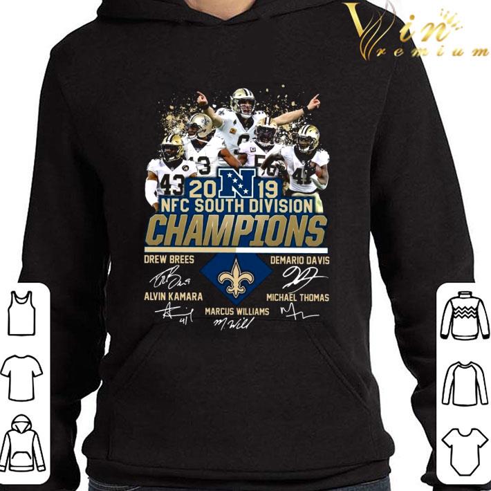 New Orleans Saints 2019 NFC South Division Champions signatures Drew Brees shirt 335b47b3 new orleans saints 2019 nfc south division champions signatures drew brees shirt 4 - New Orleans Saints 2019 NFC South Division Champions signatures Drew Brees shirt