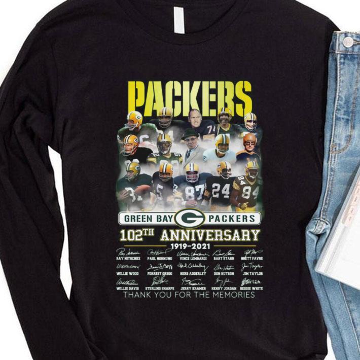 3457d236 awesome coach team green bay packers 102th anniversary 1919 2021 signatures shirt 4 - Awesome Coach Team Green Bay Packers 102th Anniversary 1919-2021 Signatures shirt