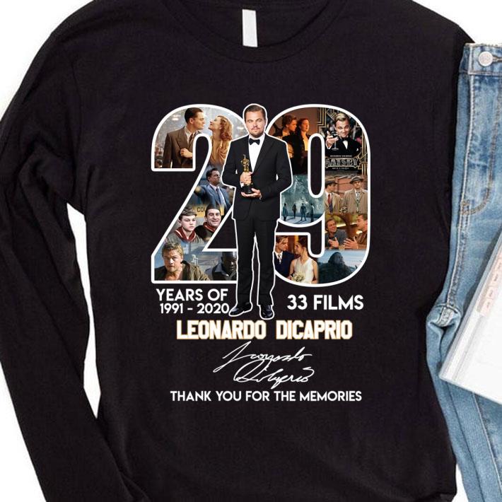 71c10f09 best thank you leonardo dicaprio 29 years of 1991 2020 33 films signature shirt 4 - Best Thank You Leonardo Dicaprio 29 Years Of 1991-2020 33 Films Signature shirt