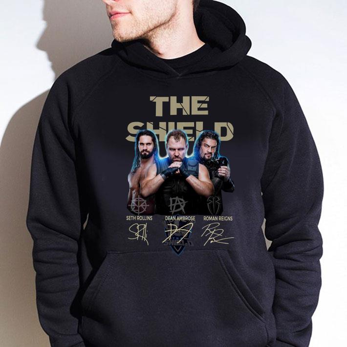 7f26f740 funny wwe the shield signatures seth rollins dean ambrose roman reigns shirt 4 - Funny WWE The Shield Signatures Seth Rollins Dean Ambrose Roman Reigns shirt