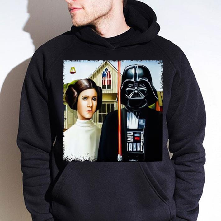 942dc9b5 funny princess leia darth vader american gothic shirt 4 - Funny Princess Leia Darth Vader American Gothic shirt