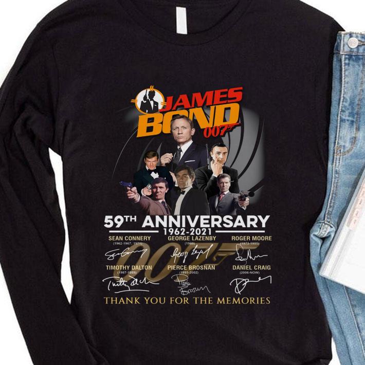 Hot 59th Anniversary James Bond 007 Signatures Thank You For The Memories shirt b5e00a70 hot 59th anniversary james bond 007 signatures thank you for the memories shirt 4 - Hot 59th Anniversary James Bond 007 Signatures Thank You For The Memories shirt